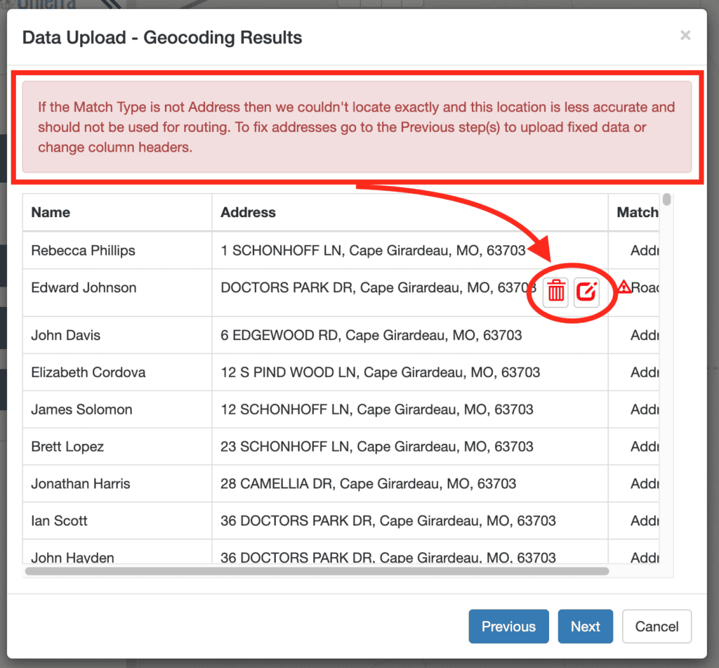 RouteSavvy Screenshot | How To Upload Addresses To RouteSavvy 5