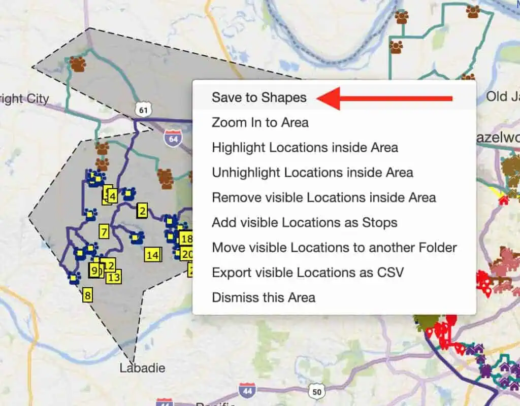 RouteSavvy Screenshot | RouteSavvy Shape Tools Tutorial | RouteSavvy.com