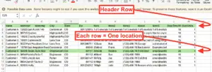 A sample spreadsheet.