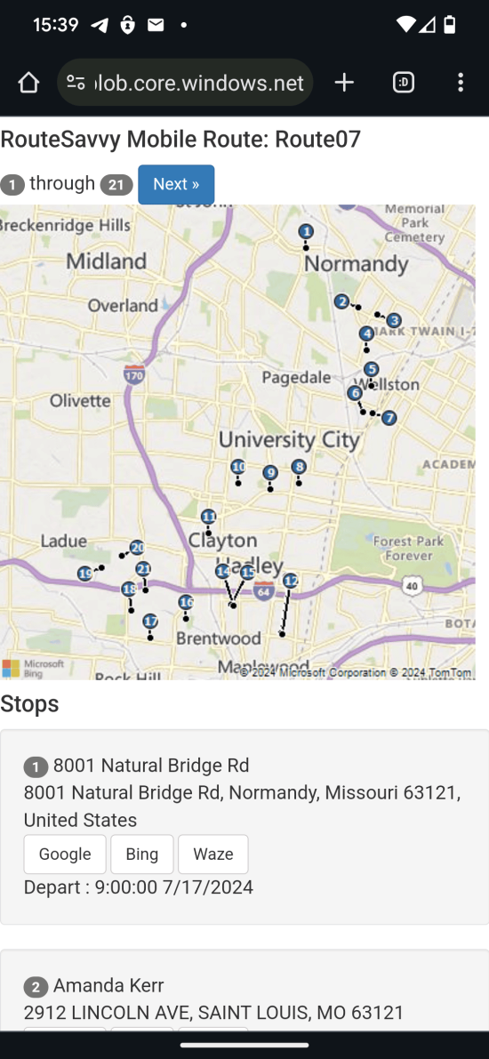 Mobile Link Route